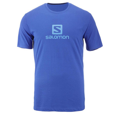 Camiseta Salomon Coton Logo SS Tee Azul