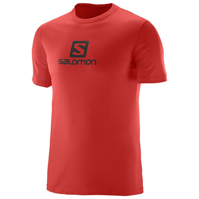 Camiseta Salomon Coton Logo SS Tee Rojo