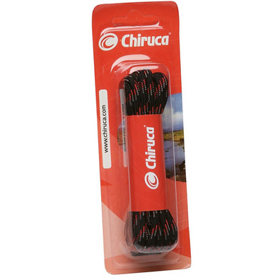 Cordones Chiruca Hidrofugados 160 cm Negro-Rojo