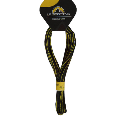 Cordones La Sportiva Mountain Running 132 cm. Negro-Verde