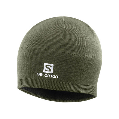 Gorro Salomon Beanie Negro Verde oscuro