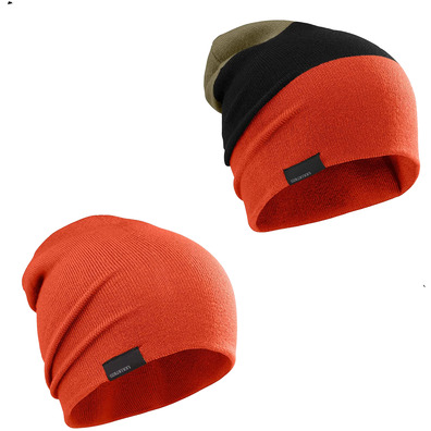 Gorro Salomon Flatspin Reversible Naranja/negro/Verde