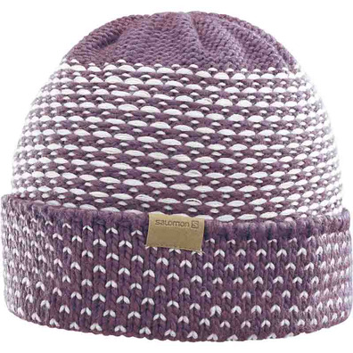 Gorro Salomon Laura Beanie Morado/Blanco