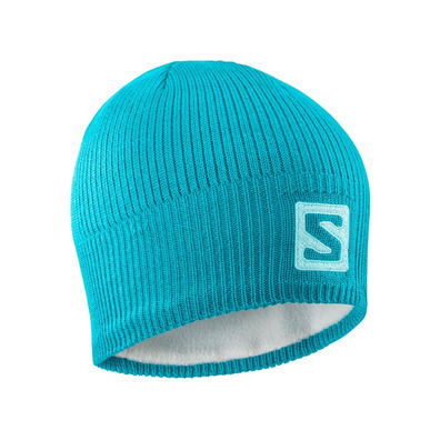 Gorro Salomon Logo Beanie Azul Cielo