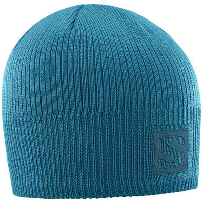 Gorro Salomon Logo Beanie Azul turquesa