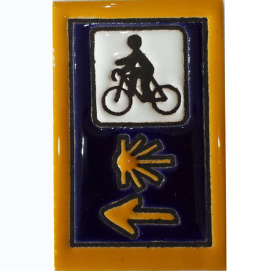 Imán Cerámica Triple Señal con filo Bici 5x7,5 cm