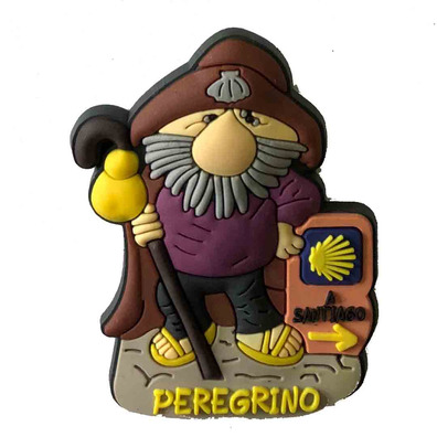 Imán Goma Peregrino Camino de Santiago