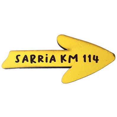 Imán Madera Flecha Sarria Km 114