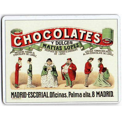 Imán metal Chocolates Matías López 6x8 cm.