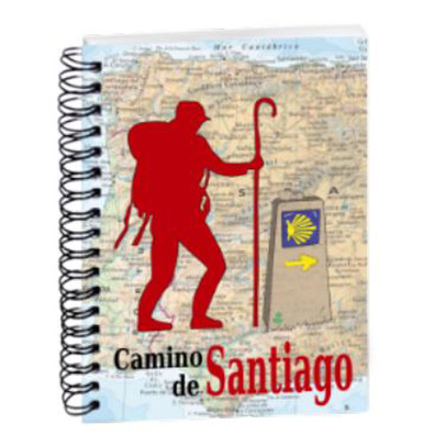 Libreta mapa y peregrino Camino de Santiago