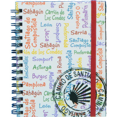 Libreta Pueblos Camino de Santiago multicolor