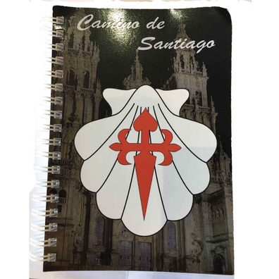 Libreta Viera blanca con Cruz Camino de Santiago