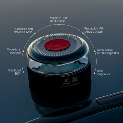 Luz de emergencia con geolocalización, certificada por la DGT