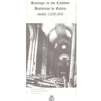 Mapa Santiago en los Caminos Históricos de Galicia 1:250.000