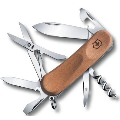 Navaja Victorinox Evolution 14 Wood 12 usos Marrrón