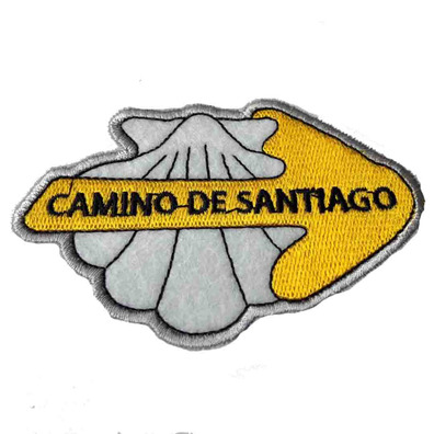 Parche bordado concha con flecha Camino de Santiago