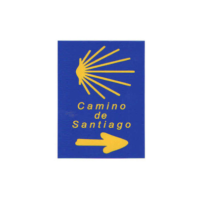 Pegatina Estrella y Flecha Camino de Santiago 6x8