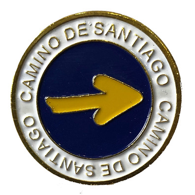 Pin Flecha Camino de Santiago redondo Metal