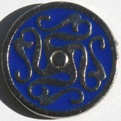 Pin Laberinto Celta Azul Metal