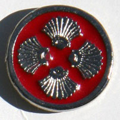 Pin Logo Xacobeo 4 Conchas Metal