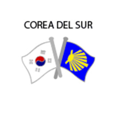 Pin Metal Bandera Corea del Sur Camino Santiago