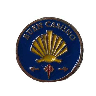 Pin metal redondo Estrella Buen Camino