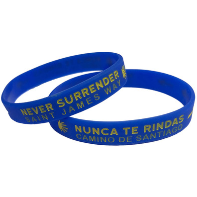 Pulsera silicona Nunca te rindas Español-Inglés