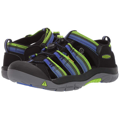 Sandalia Keen Newport H2 Tots Negro/Azul/Verde