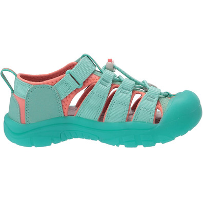 Sandalia Keen Newport H2 Tots Turquesa/Coral