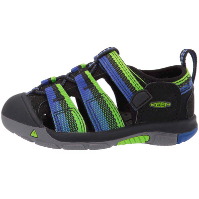 Sandalia Keen Newport H2 Youth Negro/Azul/Verde