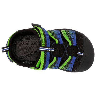 Sandalia Keen Newport H2 Youth Negro/Azul/Verde