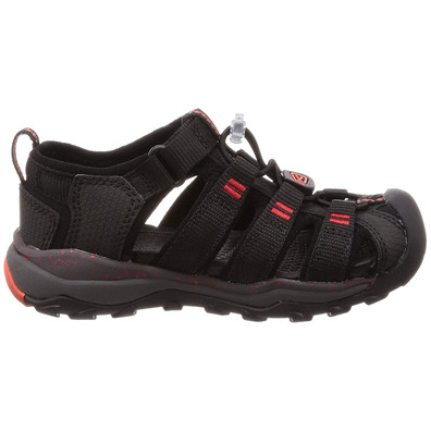 Sandalia Keen Newport Neo H2 Youth Negro/Rojo