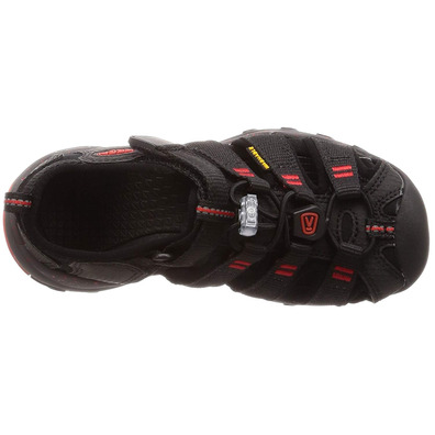 Sandalia Keen Newport Neo H2 Youth Negro/Rojo