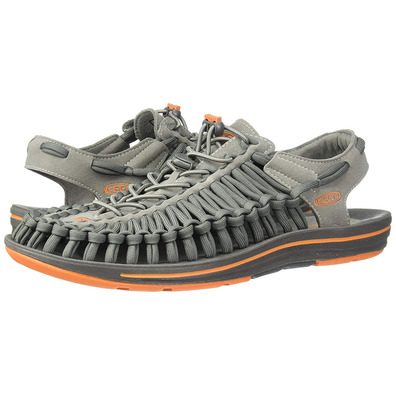 Sandalia Keen Uneek Flat Gris/Naranja