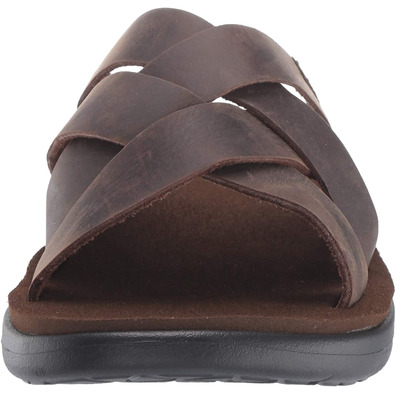 Sandalia Teva Voya Slide Leather Marrón