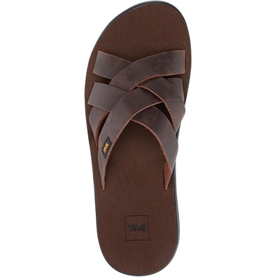 Sandalia Teva Voya Slide Leather Marrón