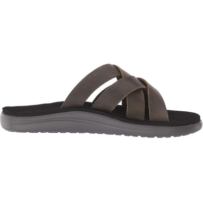 Sandalia Teva Voya Slide Leather Oliva Oscuro