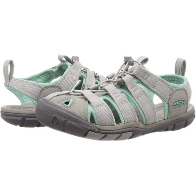 Sandalias Keen Clearwater CNX W Gris/Turquesa