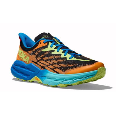 Zapatilla Hoka Speedgoat 5 Naranja/Negro/Azul