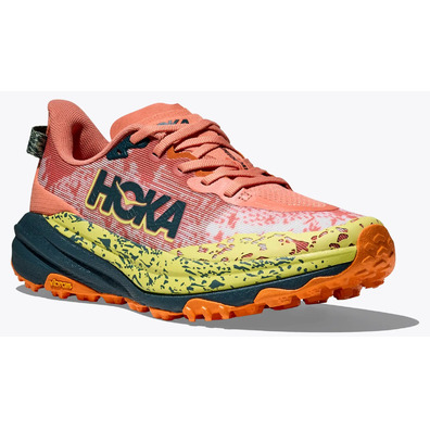Zapatilla Hoka Speedgoat 6 W Salmón/Amarillo