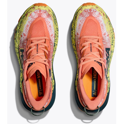 Zapatilla Hoka Speedgoat 6 W Salmón/Amarillo