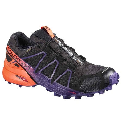 Zapatilla Salomon Speedcross 4 GTX W LTD Negro/Naranja/Violeta