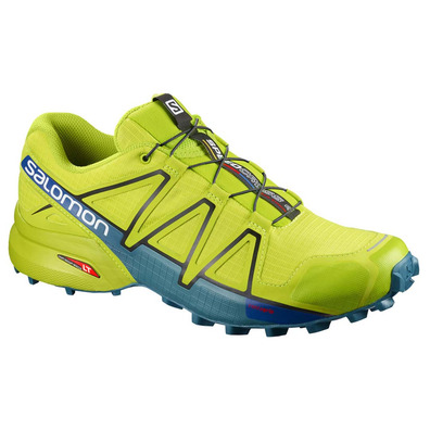 Zapatilla Salomon Speedcross 4 Lima/Azul/Negro