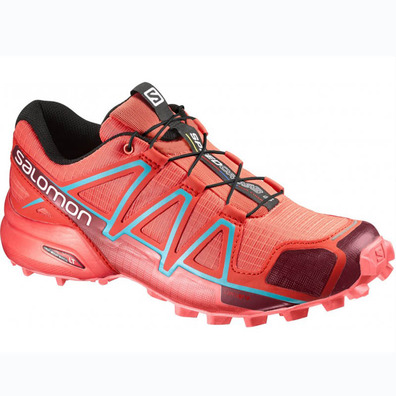 Zapatilla Salomon Speedcross 4 W Rojo/Coral/Azul