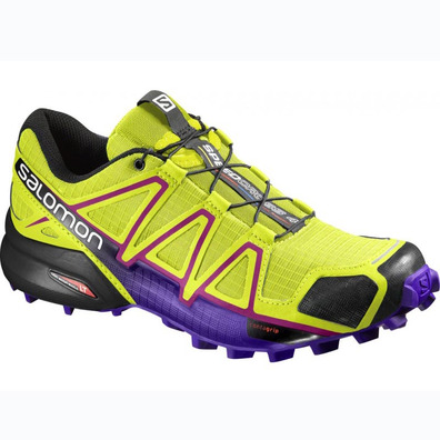 Zapatilla Salomon Speedcross 4 W Verde lima/Violeta/Negro