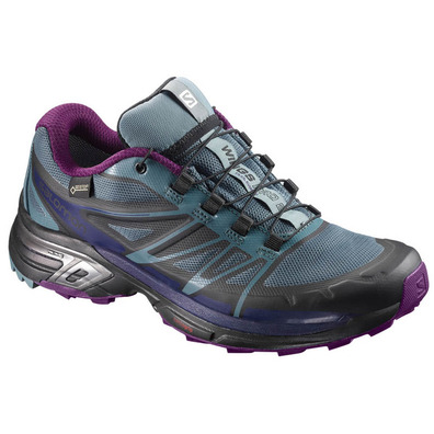 Zapatilla Salomon Wings Pro 2 GTX W Gris/Morado/Negro