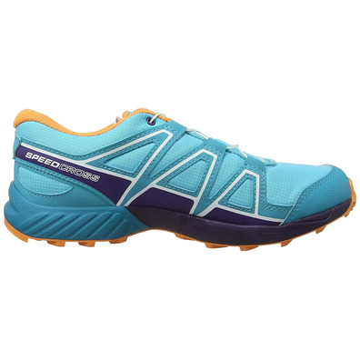 Zapatillas Salomon Speedcross J Turquesa/Morado/Naranja