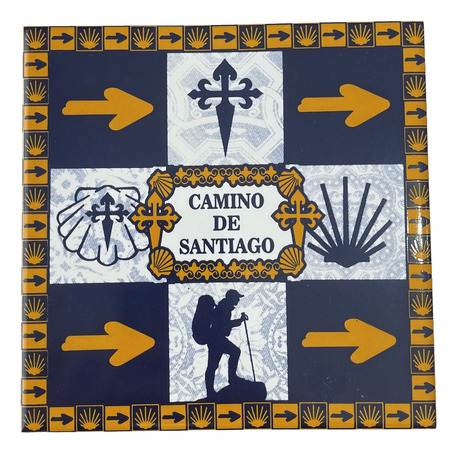 Azulejo multisímbolo Camino de Santiago 15x15