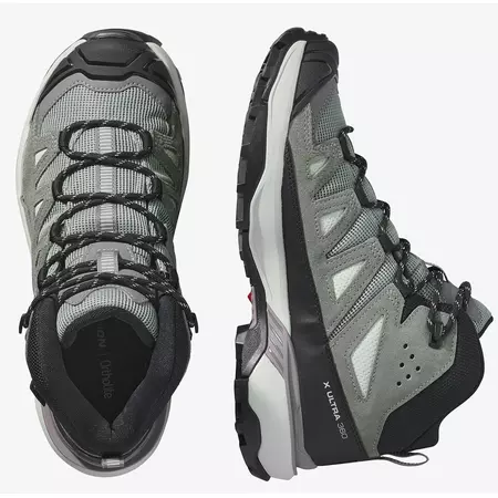 Bota Salomon X Ultra 360 LTR Mid GTX W Gris/Verde