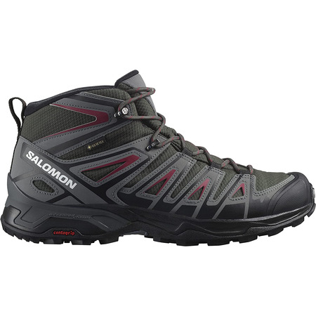 Bota Salomon X Ultra Pioneer Mid GTX Gris/Granate